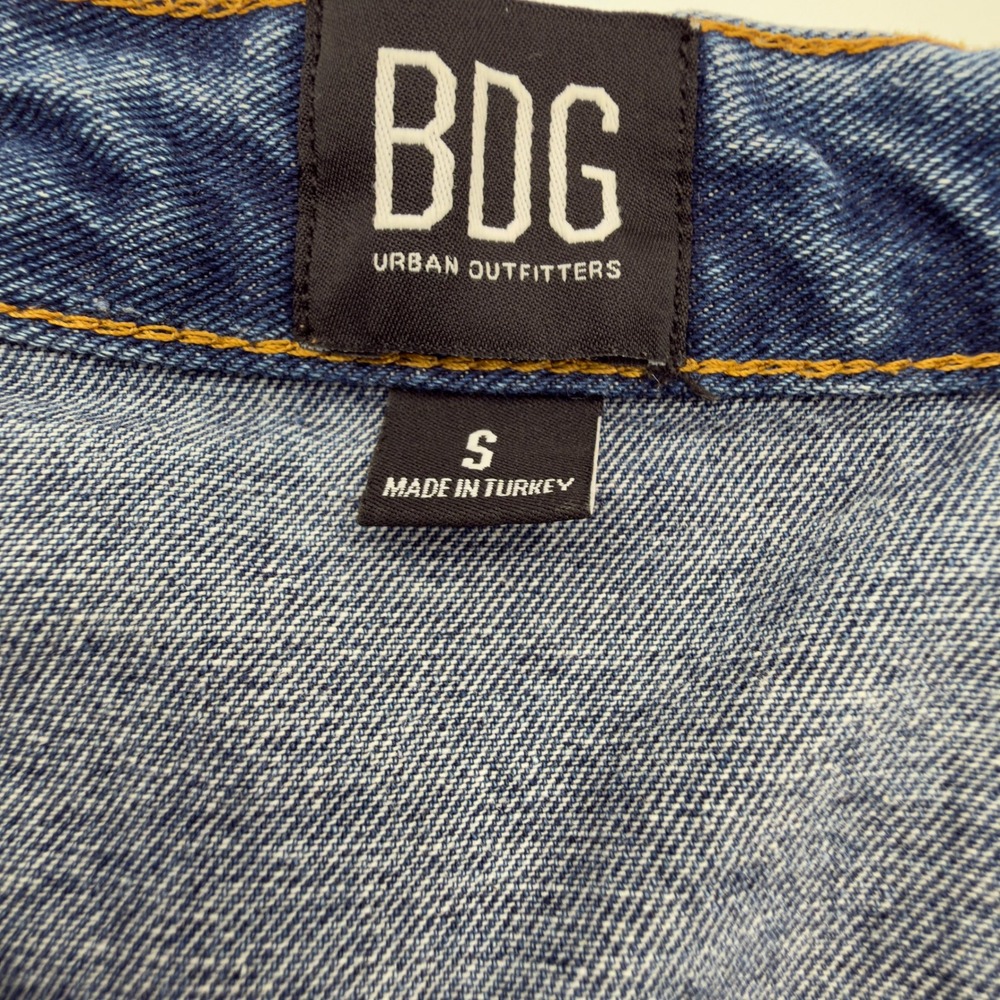 BDG Urban Outfitters Blue Denim Button Front Mini Skirt M Wash Small Indie Retro - Picture 8 of 13